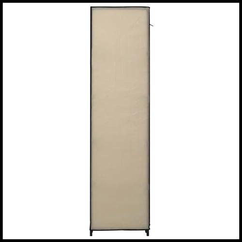 vidaXL Portable Wardrobe 150x45x176 cm with Compartments and Rods Cream Fabric for Space-Saving Clothing Storage by vidaXL