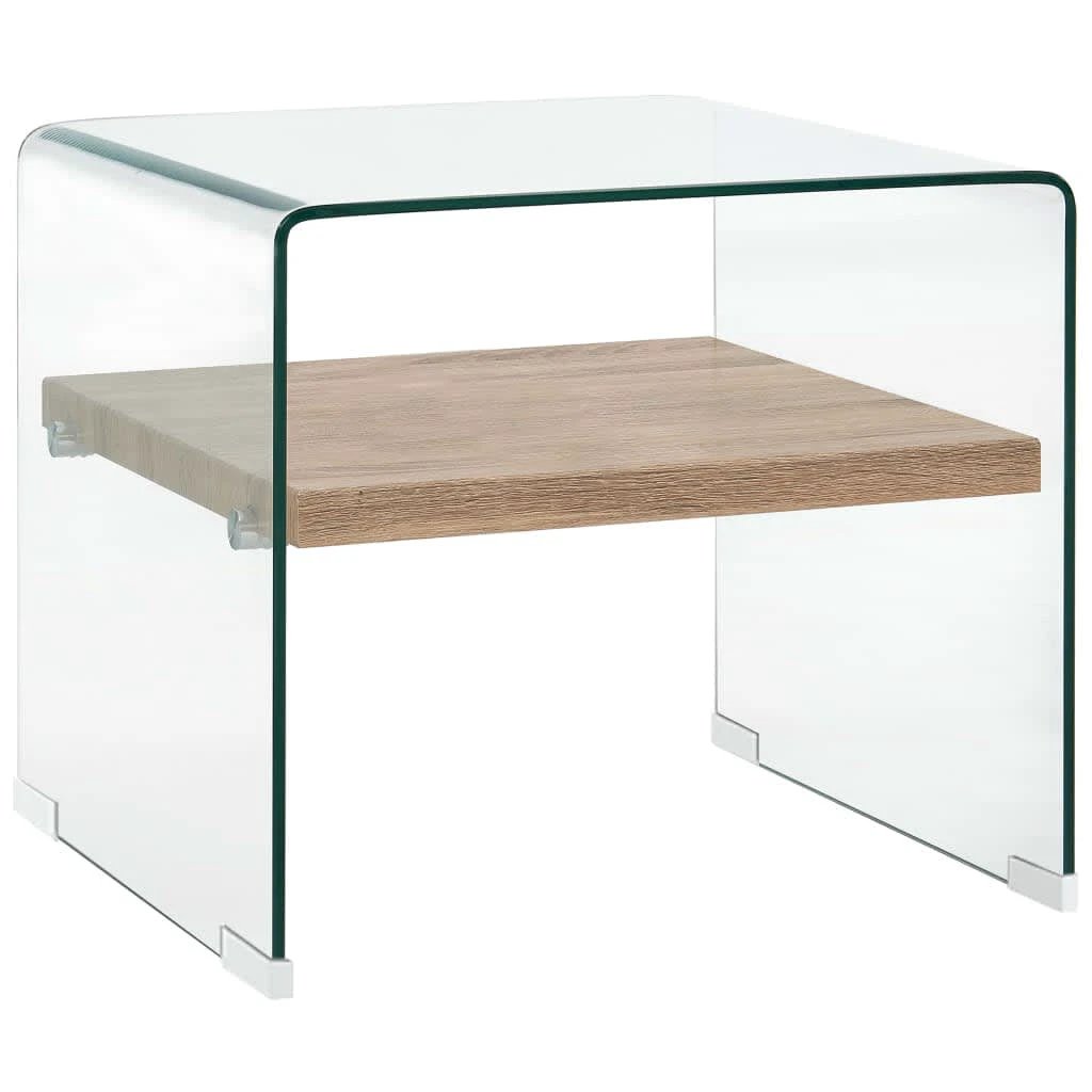 vidaXL vidaXL CoffeeTable 50x50x45 TemperedGlass Living - Coffee Table