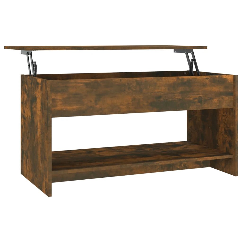 VidaXL Coffee Table 102x50x52.5 cm Engineered Wood Storage Shelf For Living Room by vidaXL