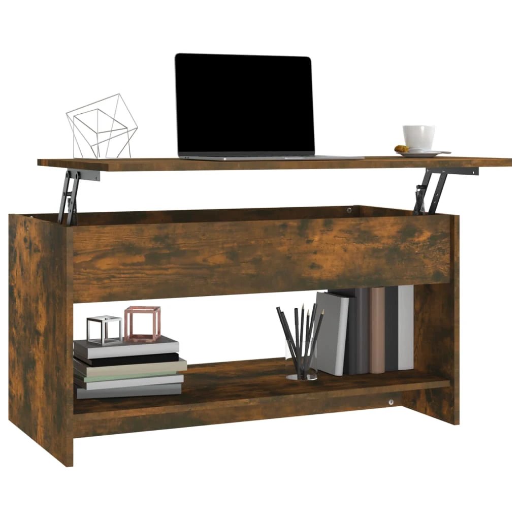 VidaXL Coffee Table 102x50x52.5 cm Engineered Wood Storage Shelf For Living Room by vidaXL