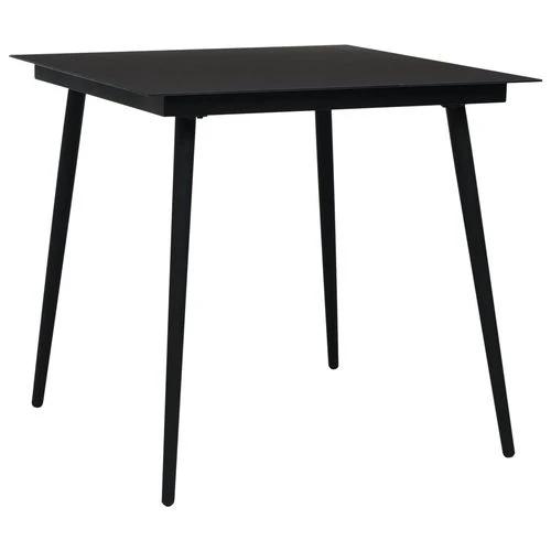 vidaXL vidaXL 5 Piece Outdoor Dining Set Cotton Rope and Steel Black - Garden Set
