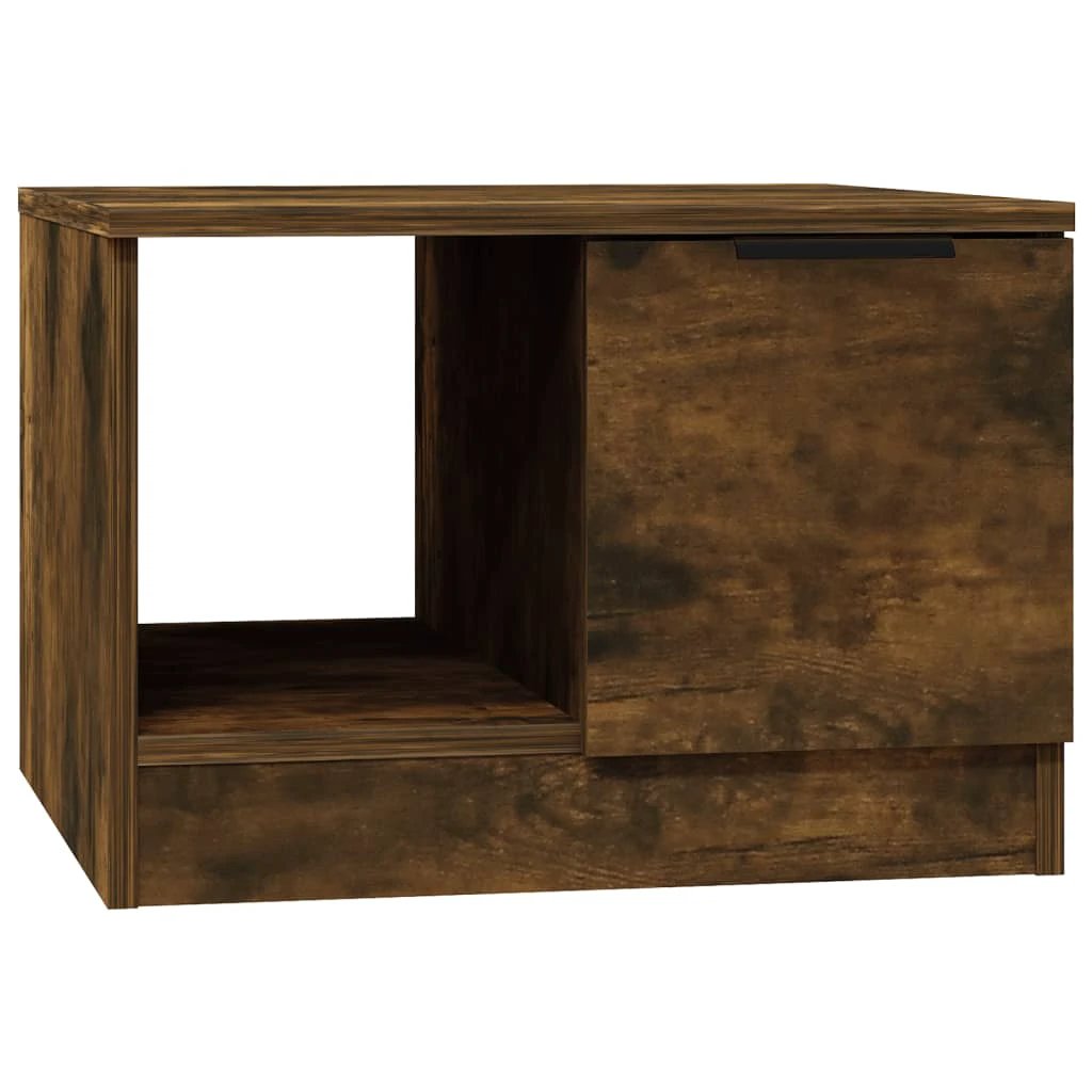VidaXL Coffee Table 50x50x36 cm Smoked Oak Engineered Wood With Two Compartments Living Room by vidaXL