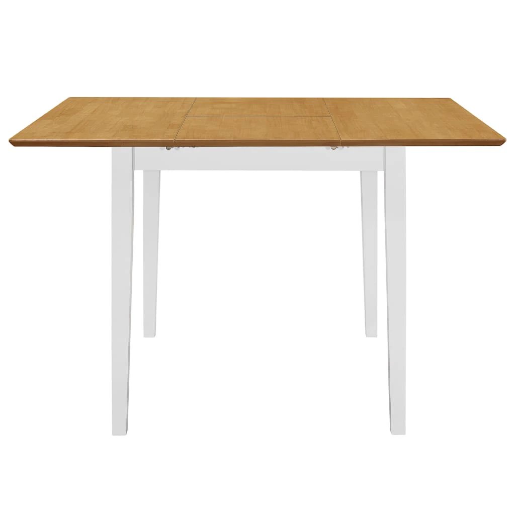vidaXL vidaXL Extendable Dining Table White (80-120)x80x74 cm MDF - Uncategorized Dining Table
