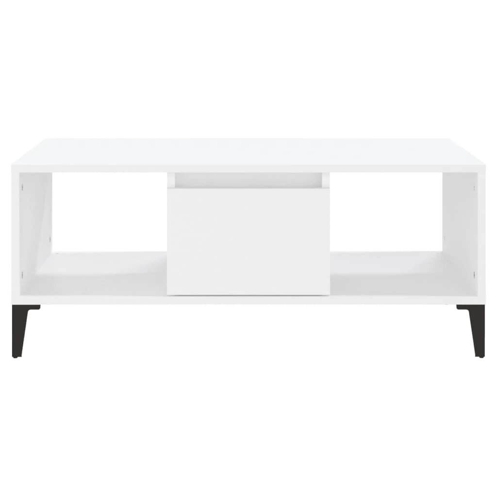 vidaXL VidaXL Coffee Table 90x50x36.5 cm Engineered Wood With Drawer And Open Shelves For Living Room - Coffee Table
