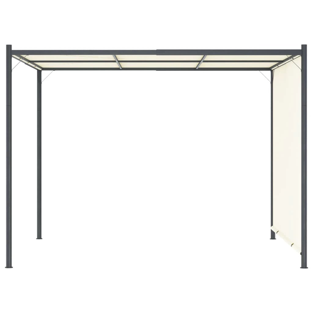 vidaXL vidaXL Pergola with Adjustable Roof Cream White 3x3 m Steel - Gazebos