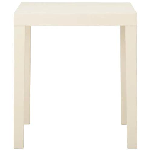 vidaXL vidaXL Garden Table White 79x65x72 cm Plastic - Garden Table