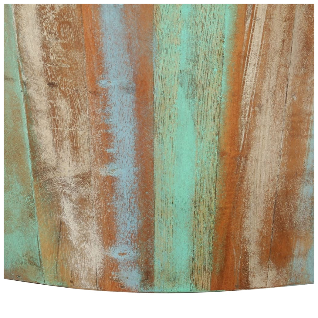 vidaXL Coffee Table Diameter 52 Cm Height 30 Cm Solid Reclaimed Wood Rustic Living Room Accent Handcrafted by vidaXL