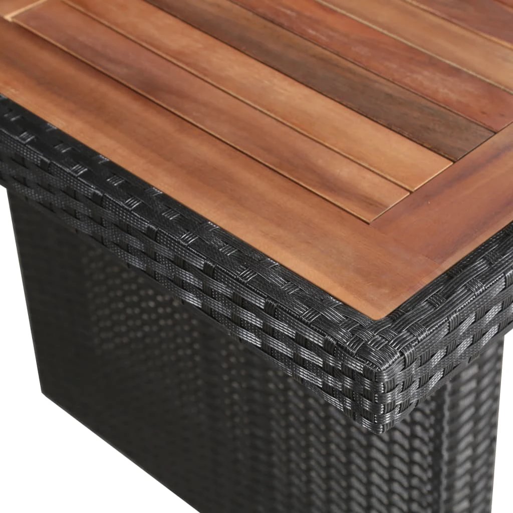 vidaXL vidaXL Garden Table 240x90x74 cm Poly Rattan and Solid Acacia Wood - Garden Table
