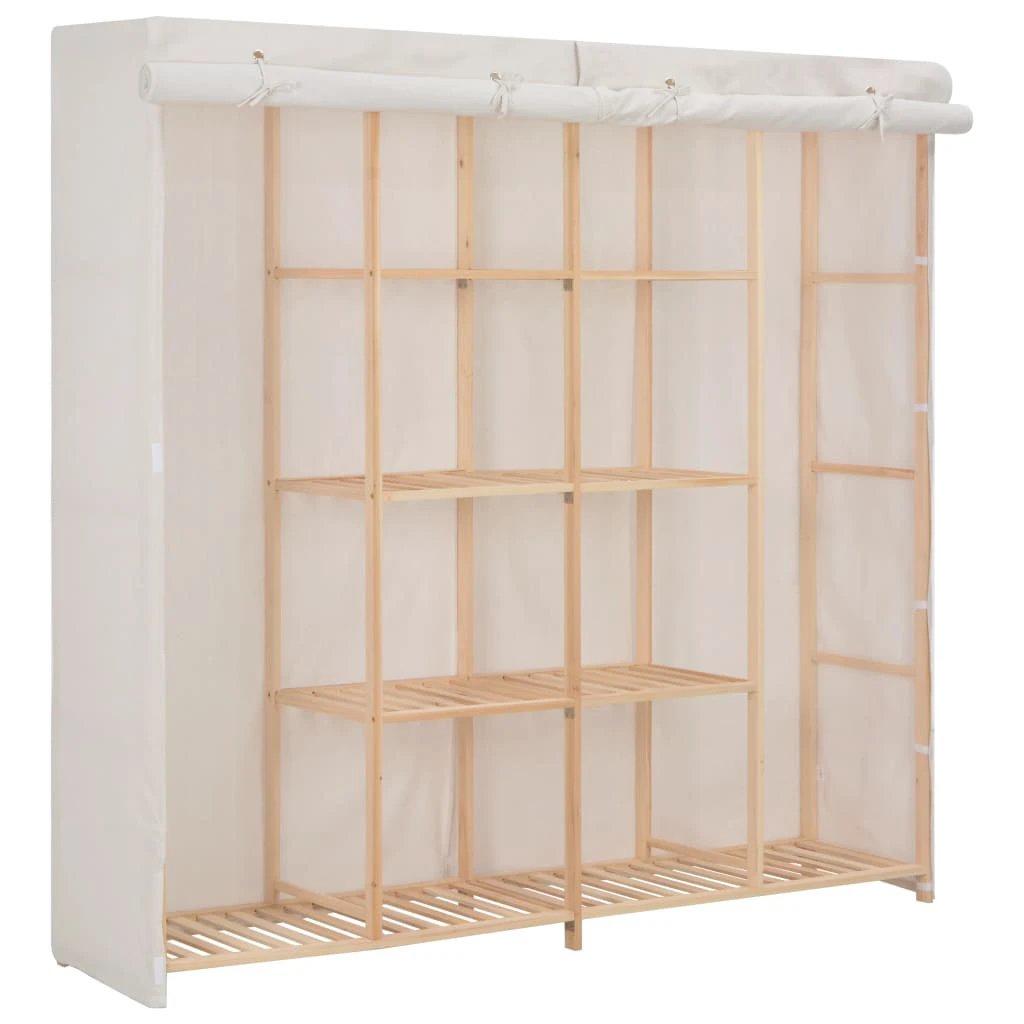vidaXL vidaXL Wardrobe White 173x40x170 cm Fabric - Uncategorized Wardrobe
