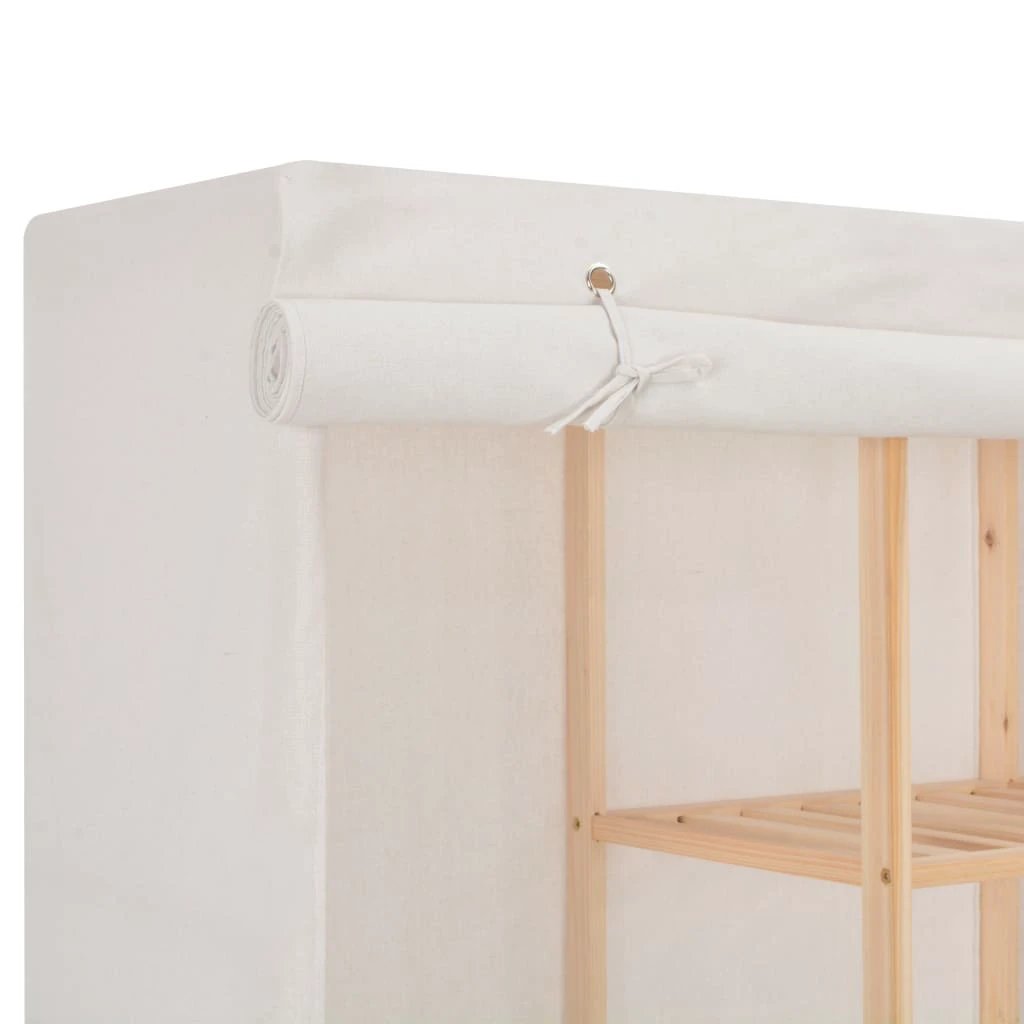 vidaXL vidaXL Wardrobe White 173x40x170 cm Fabric - Uncategorized Wardrobe