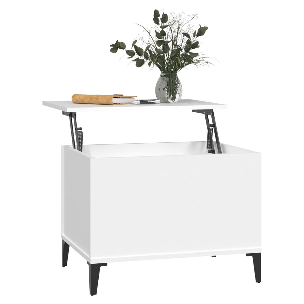 vidaXL Lift Top Coffee Table White 60x44.5x45 cm Engineered Wood With Storage For Living Rooms by vidaXL