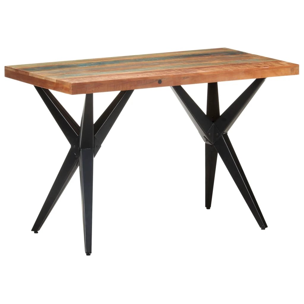 vidaXL vidaXL Dining Table 120x60x76 cm Solid Reclaimed Wood Rustic Finish for Family Dining - Dining Table