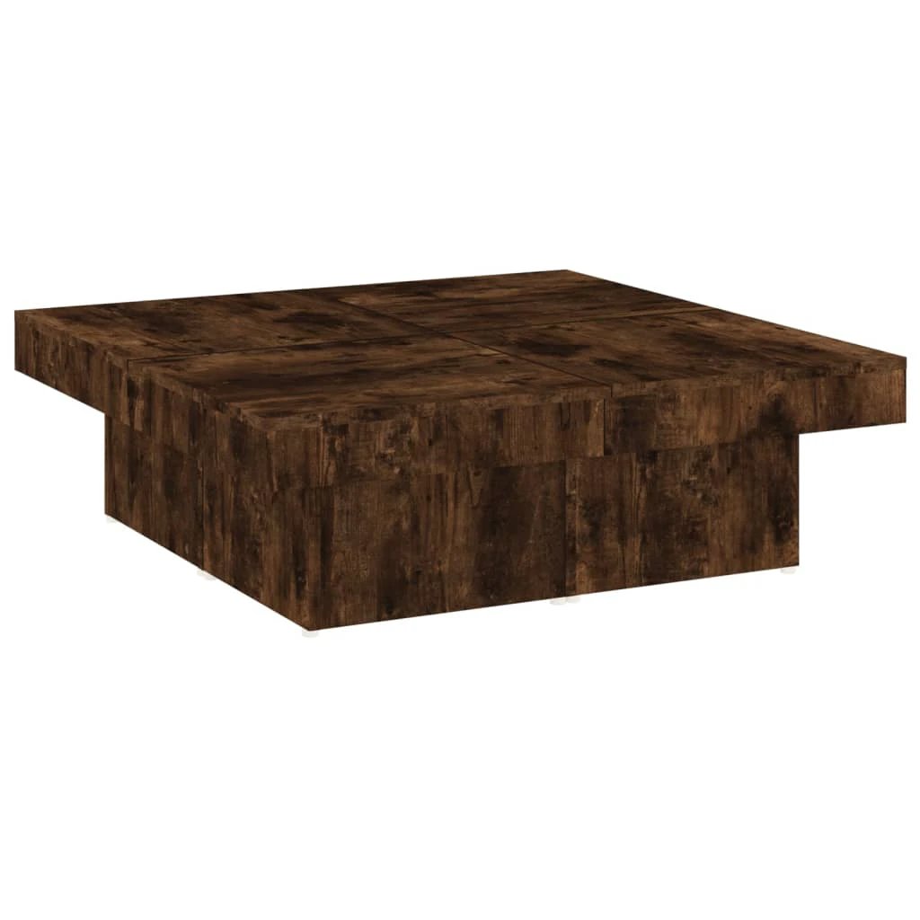 vidaXL VidaXL Coffee Table 90x90x28 cm Smoked Oak Engineered Wood Living Room Centerpiece - Coffee Table