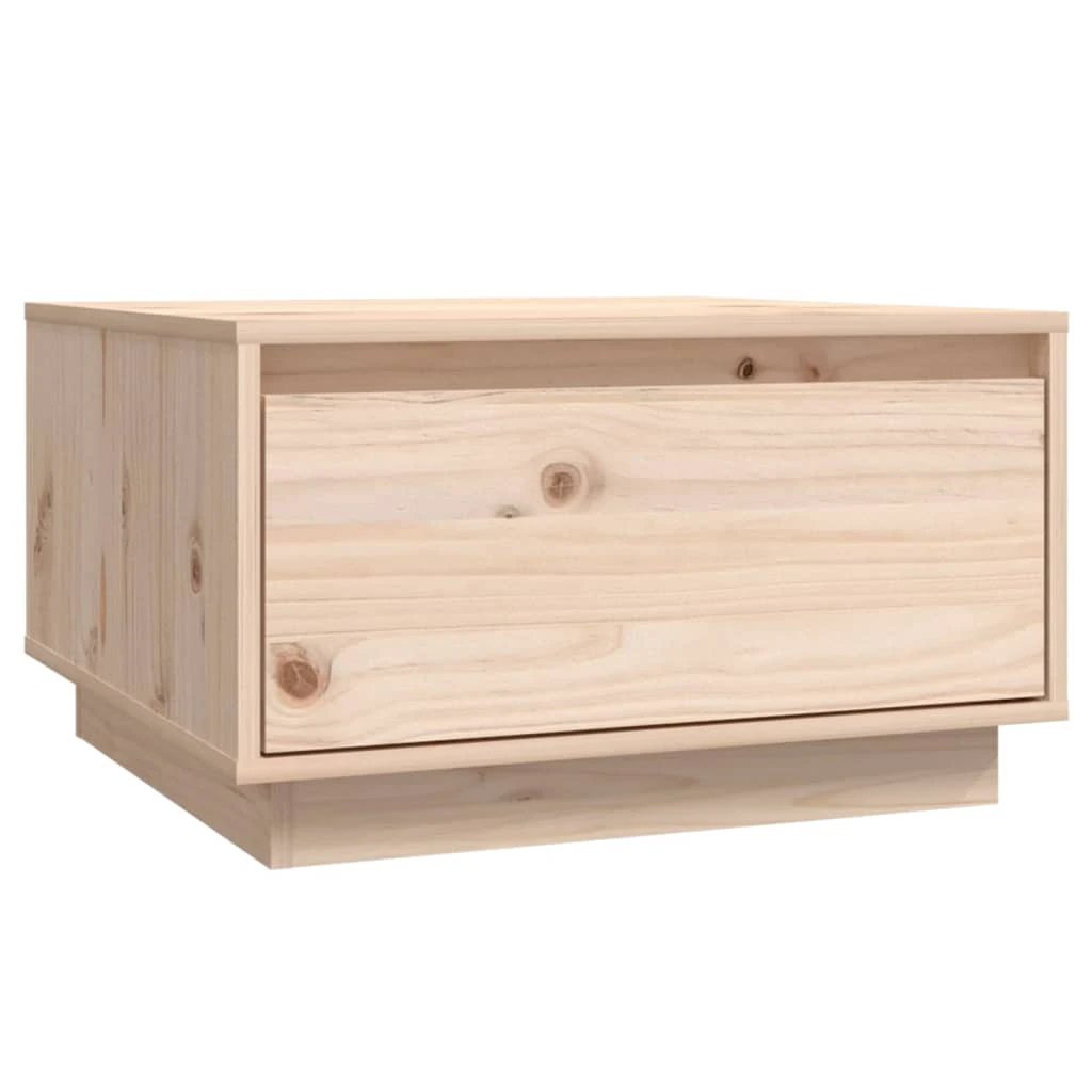 vidaXL VidaXL Coffee Table 55x56x32 cm Solid Pine Wood Large Storage Drawer Living Room - Coffee Table