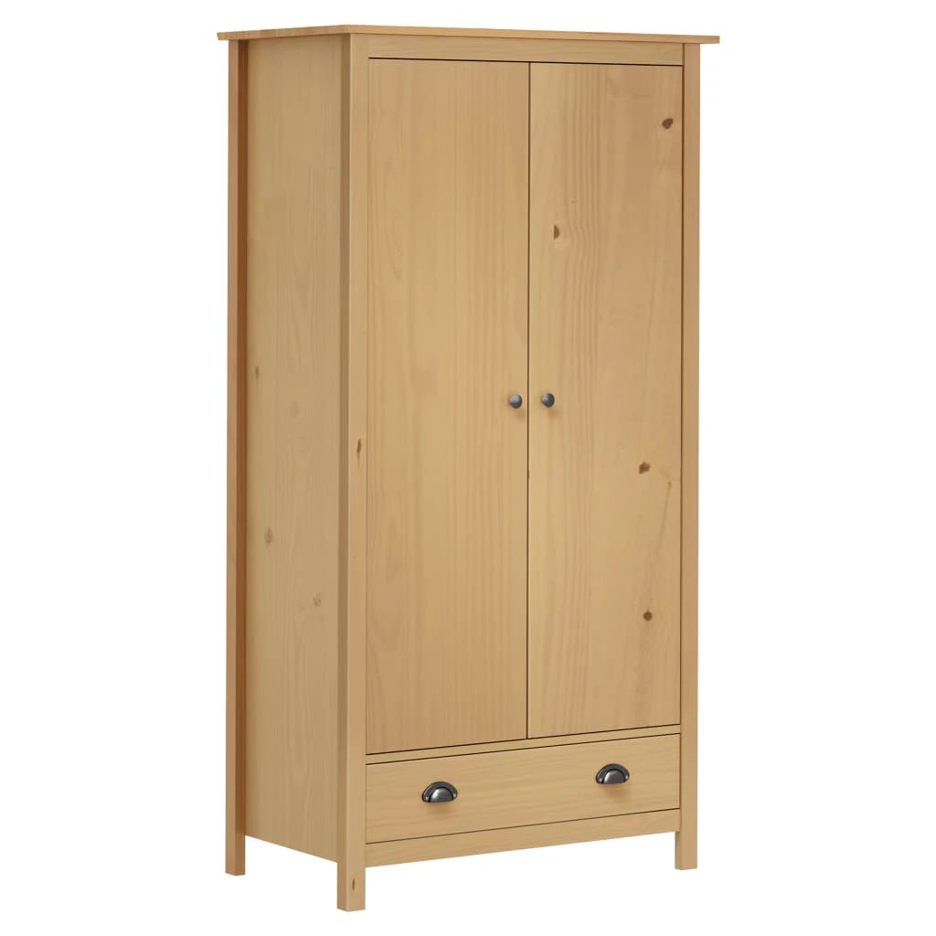 vidaXL vidaXL 2-Door Wardrobe Hill 89x50x170 cm Solid Pine Wood - Wardrobe