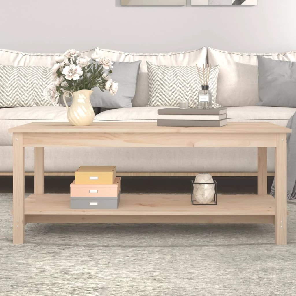 VidaXL Coffee Table 110x55x45 Solid Pine Home by vidaXL