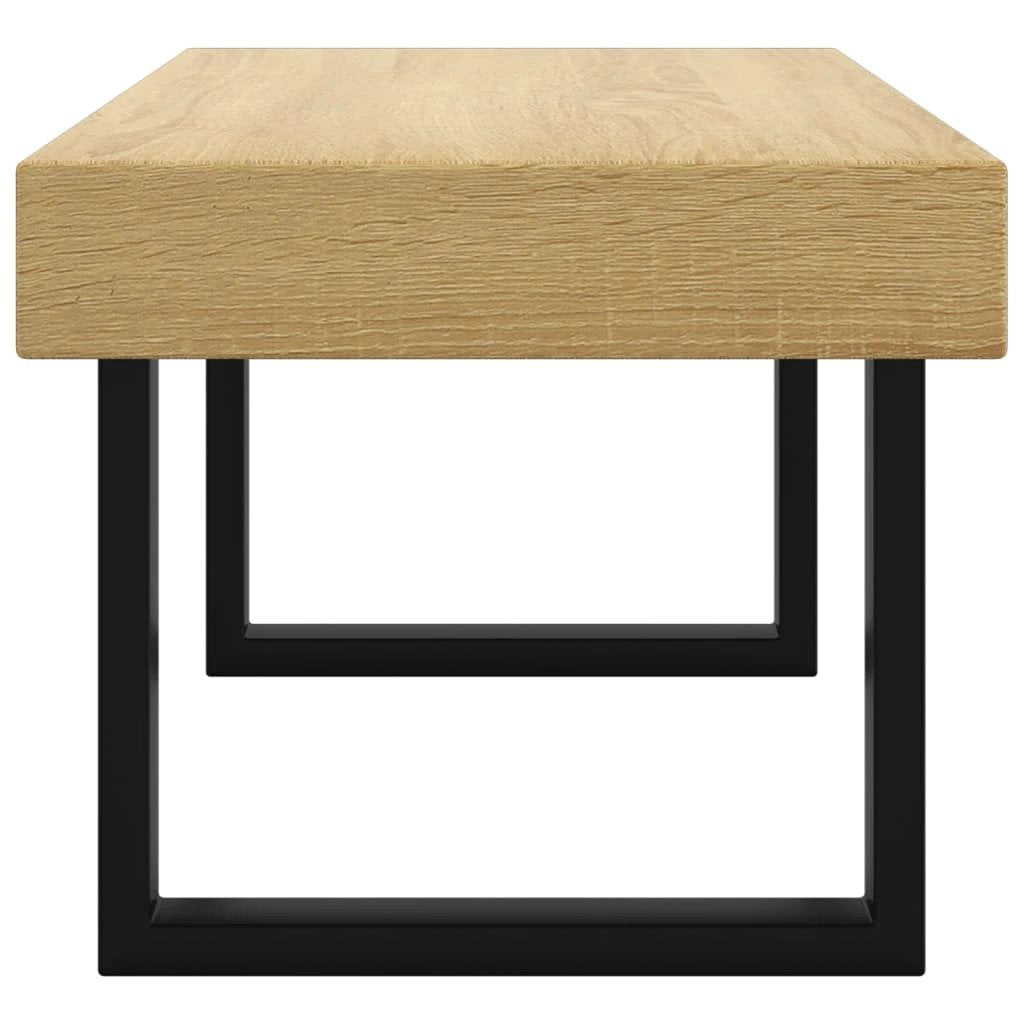 VidaXL Coffee Table 90x45x40 cm MDF Top with Iron Legs for Modern Living Room Decor by vidaXL