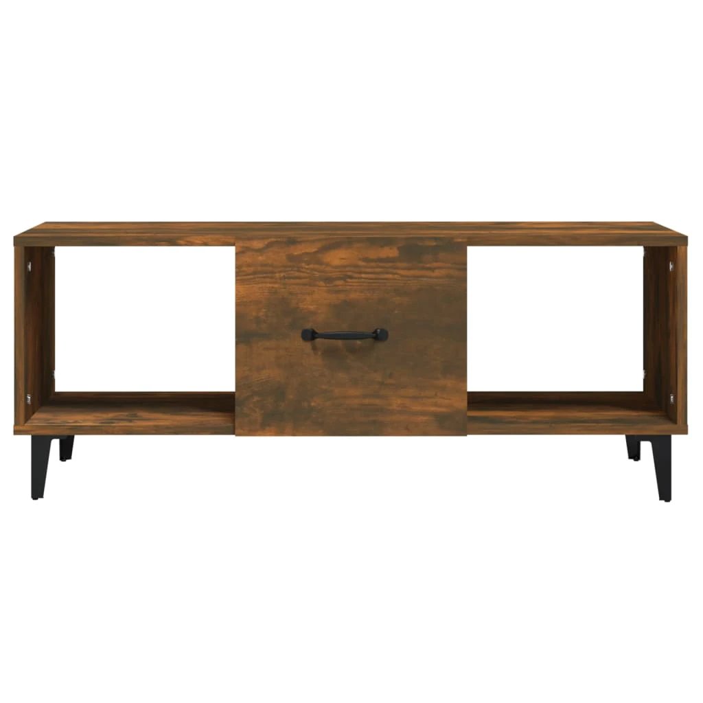 VidaXL Coffee Table 102x50x40 cm Smoked Oak Engineered Wood With Ample Storage Space Living Room by vidaXL