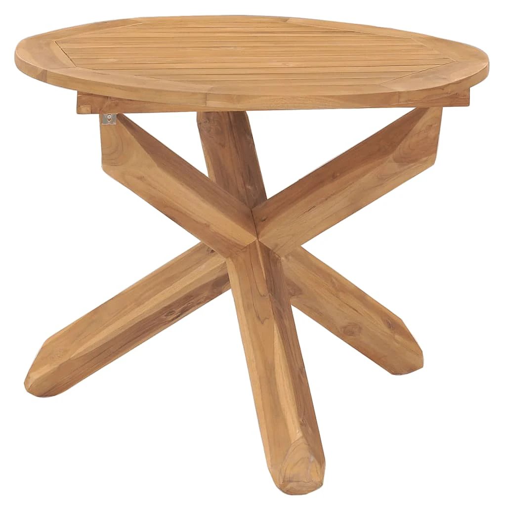 vidaXL vidaXL Garden Dining Table Ø90x75 cm Solid Teak Wood - Garden Table