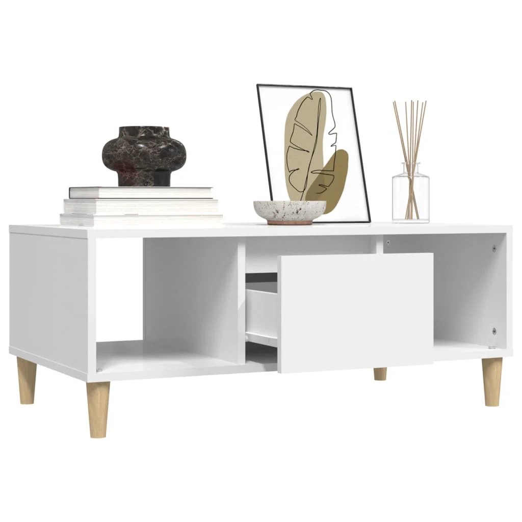 vidaXL VidaXL Coffee Table 90x50x36.5 cm Engineered Wood With Storage For Modern Living Room - Coffee Table