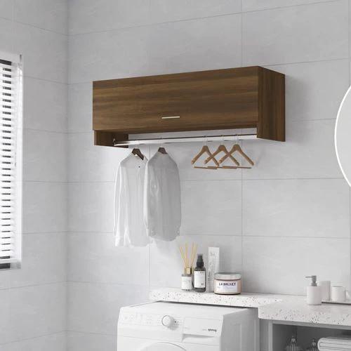 vidaXL Wardrobe Brown Oak 100x32.5x35 cm Engineered Wood by vidaXL