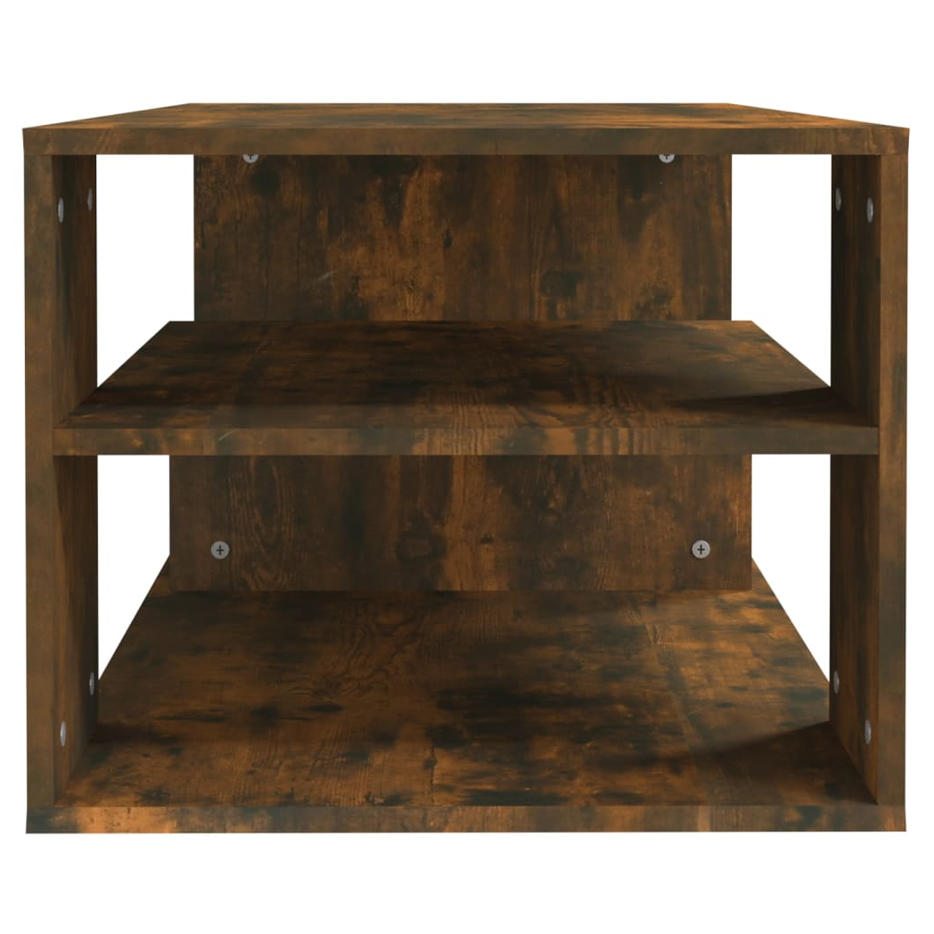 vidaXL VidaXL Coffee Table 100x50x40 cm Engineered Wood Smoked Oak Open Shelf Living Room - Coffee Table