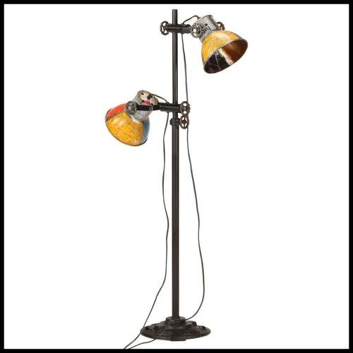vidaXL vidaXL Floor Lamp 2 Lampshades Unique Hand-Painted Design - Lamp