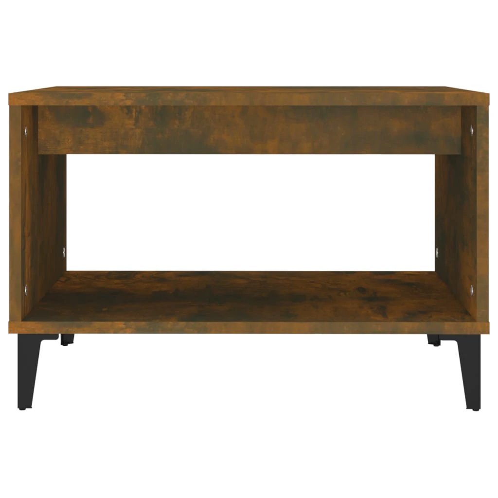 vidaXL VidaXL Coffee Table 60x50x40 Cm Smoked Oak Finish Engineered Wood For Modern Living Rooms - Coffee Table