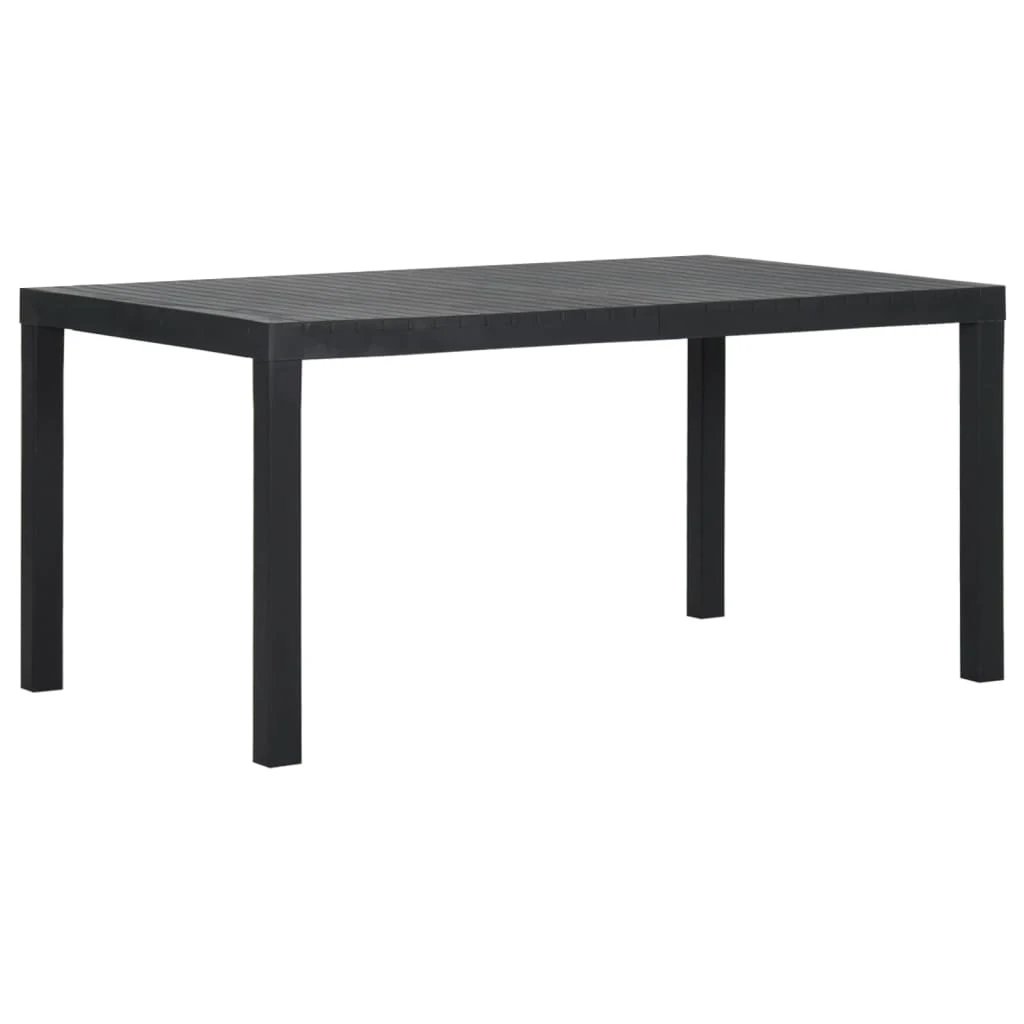vidaXL Garden Table 150x90x72 cm PP Anthracite - Garden Table