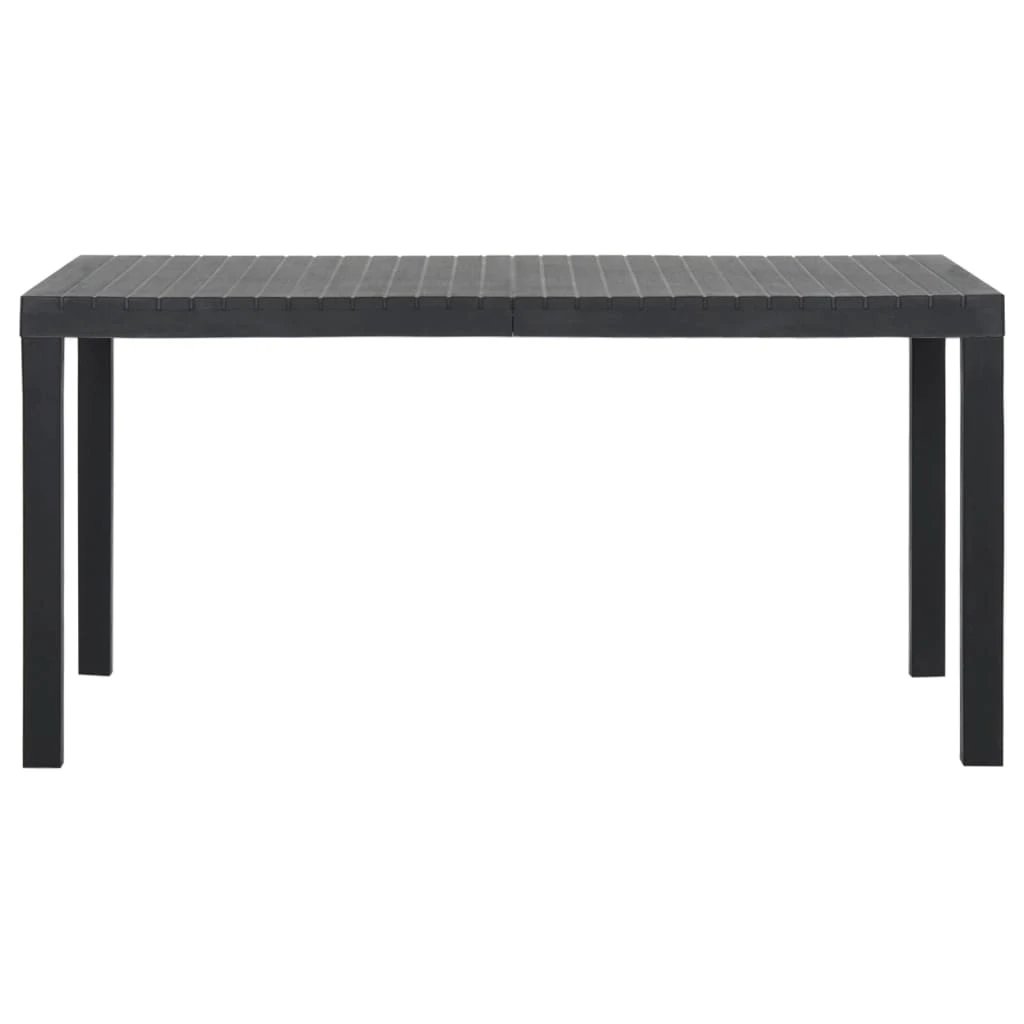 vidaXL Garden Table 150x90x72 cm PP Anthracite - Garden Table