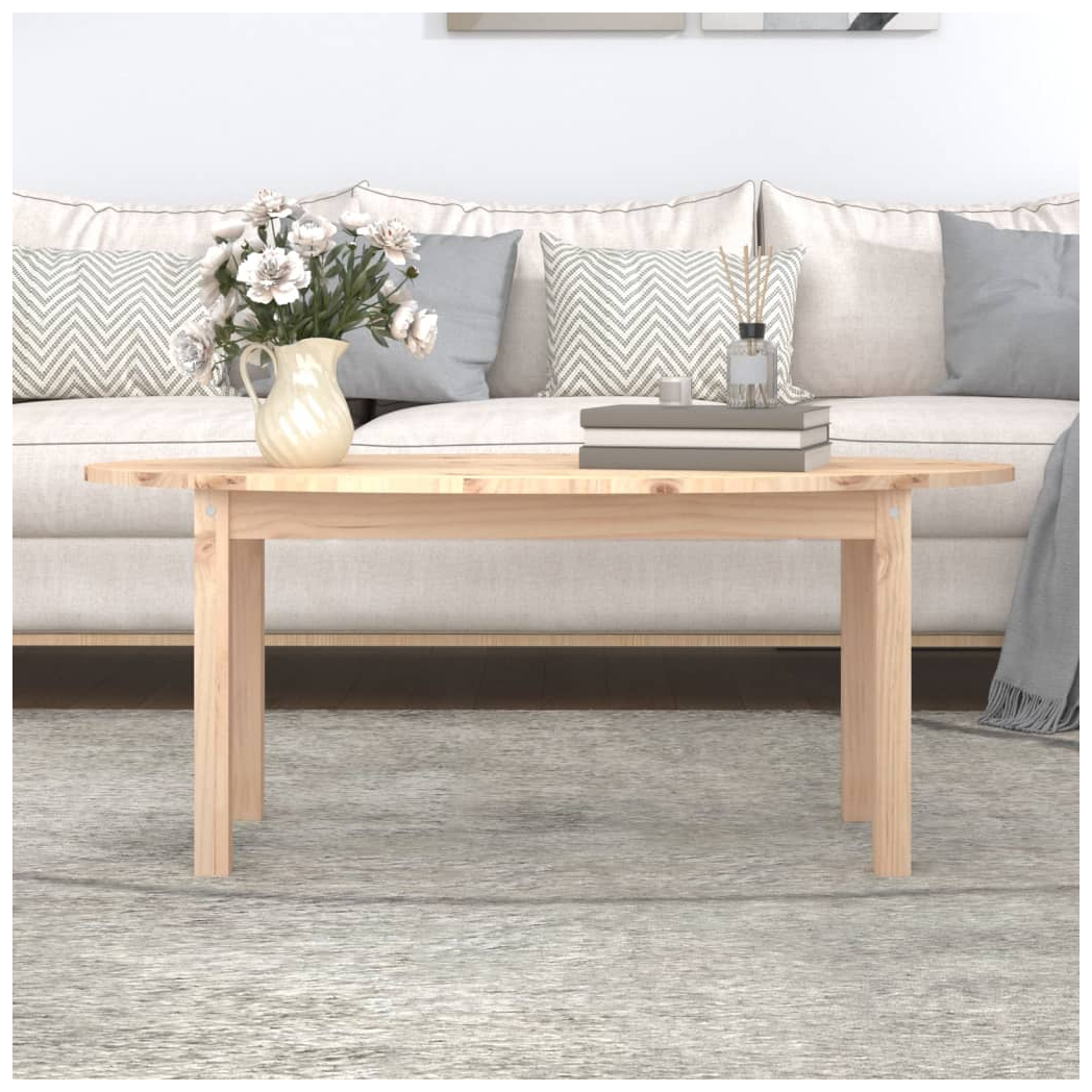 vidaXL vidaXL Coffee Table 110x55x45 cm Solid Pine Wood Rustic Finish For Living Room Decor - Coffee Table