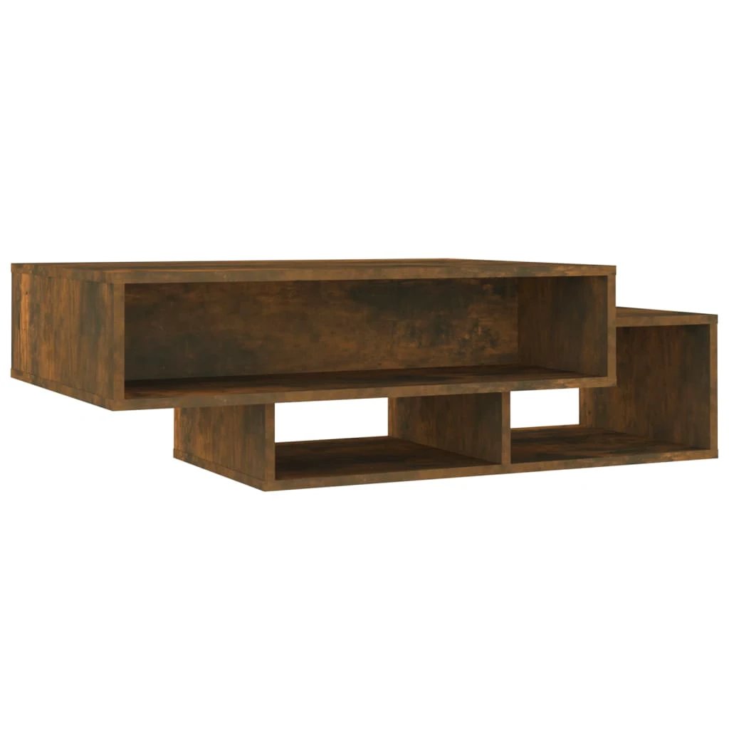 VidaXL Coffee Table 105x55x32 cm Smoked Oak Engineered Wood With Three Storage Compartments Living Room And Office by vidaXL