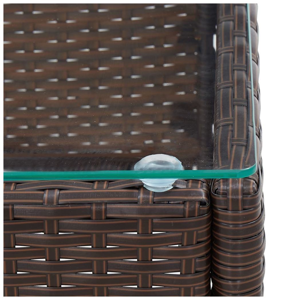 VidaXL Coffee Table 60x40x36 PE Rattan Outdoor by vidaXL