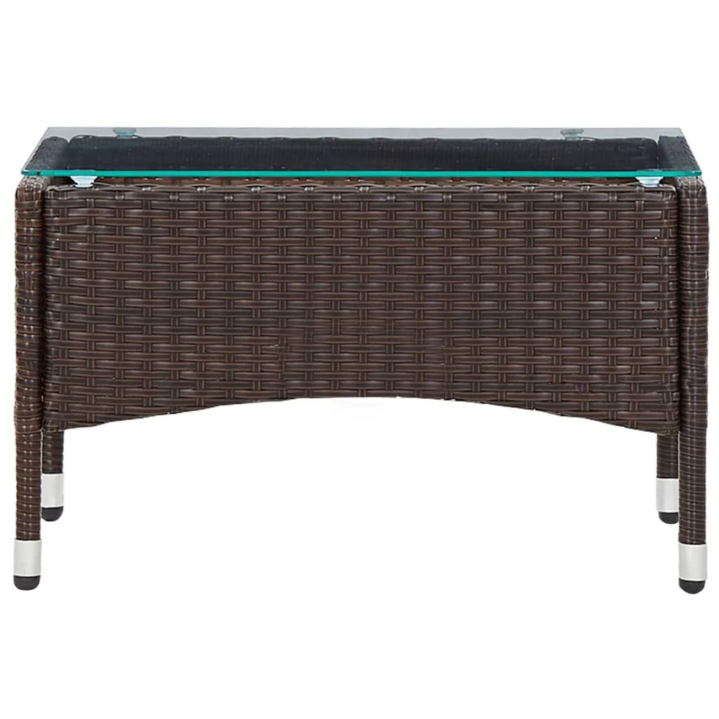 VidaXL Coffee Table 60x40x36 PE Rattan Outdoor by vidaXL