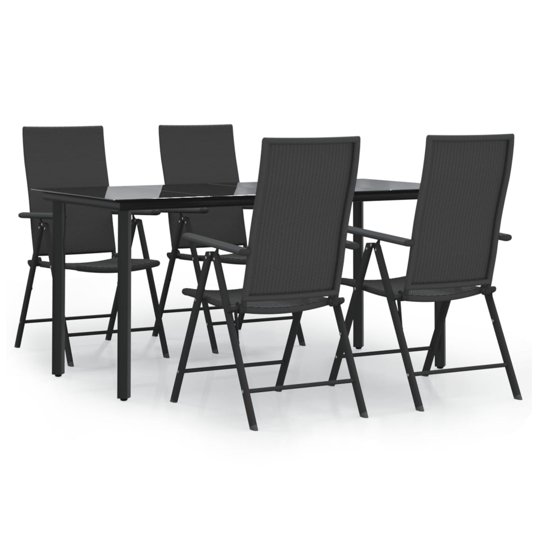VidaXL 5Pc Garden Dining Set PolyRattan Outdoor by vidaXL