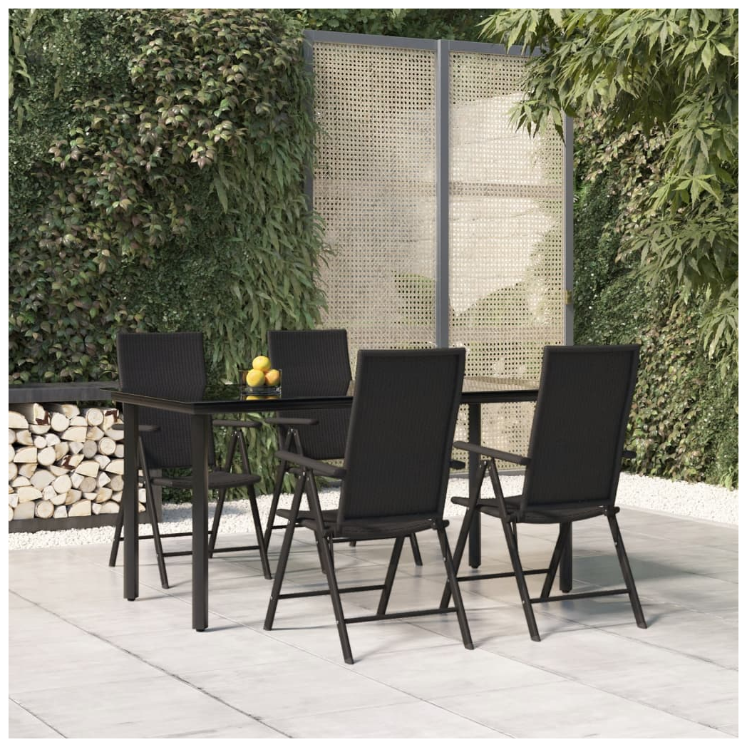 VidaXL 5Pc Garden Dining Set PolyRattan Outdoor by vidaXL