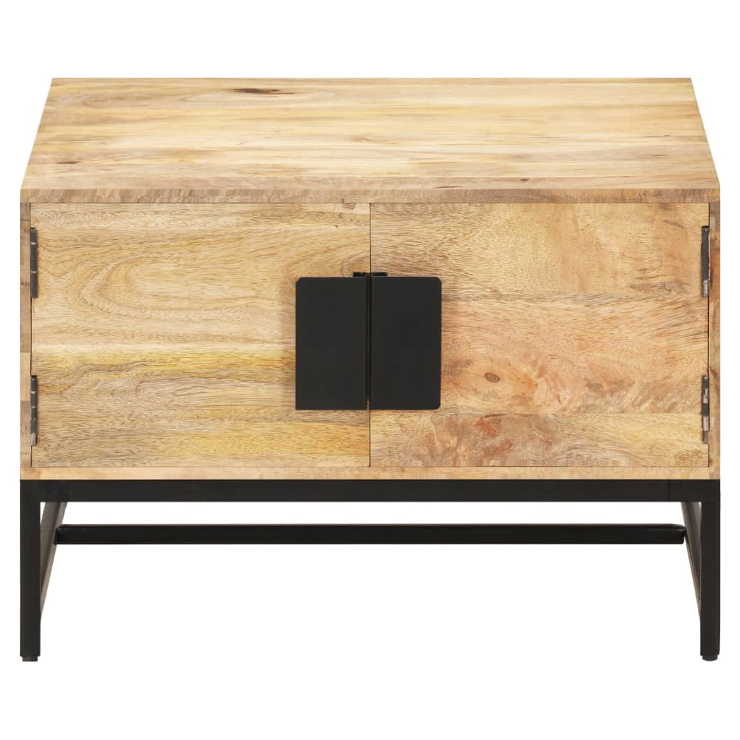 VidaXL Coffee Table 67x67x45 cm Solid Mango Wood Rustic Finish for Living Room Decor by vidaXL