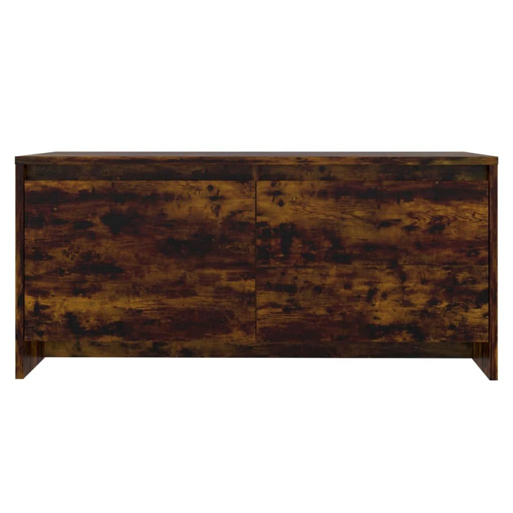 vidaXL VidaXL Coffee Table 90x50x41.5 cm Smoked Oak With Two Drawers Engineered Wood For Living Room - Coffee Table