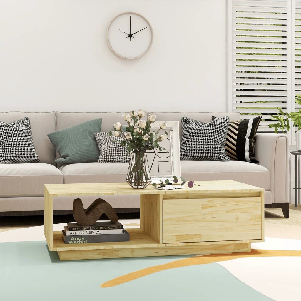 vidaXL VidaXL Coffee Table 110x50x33.5cm Pinewood Living - Coffee Table