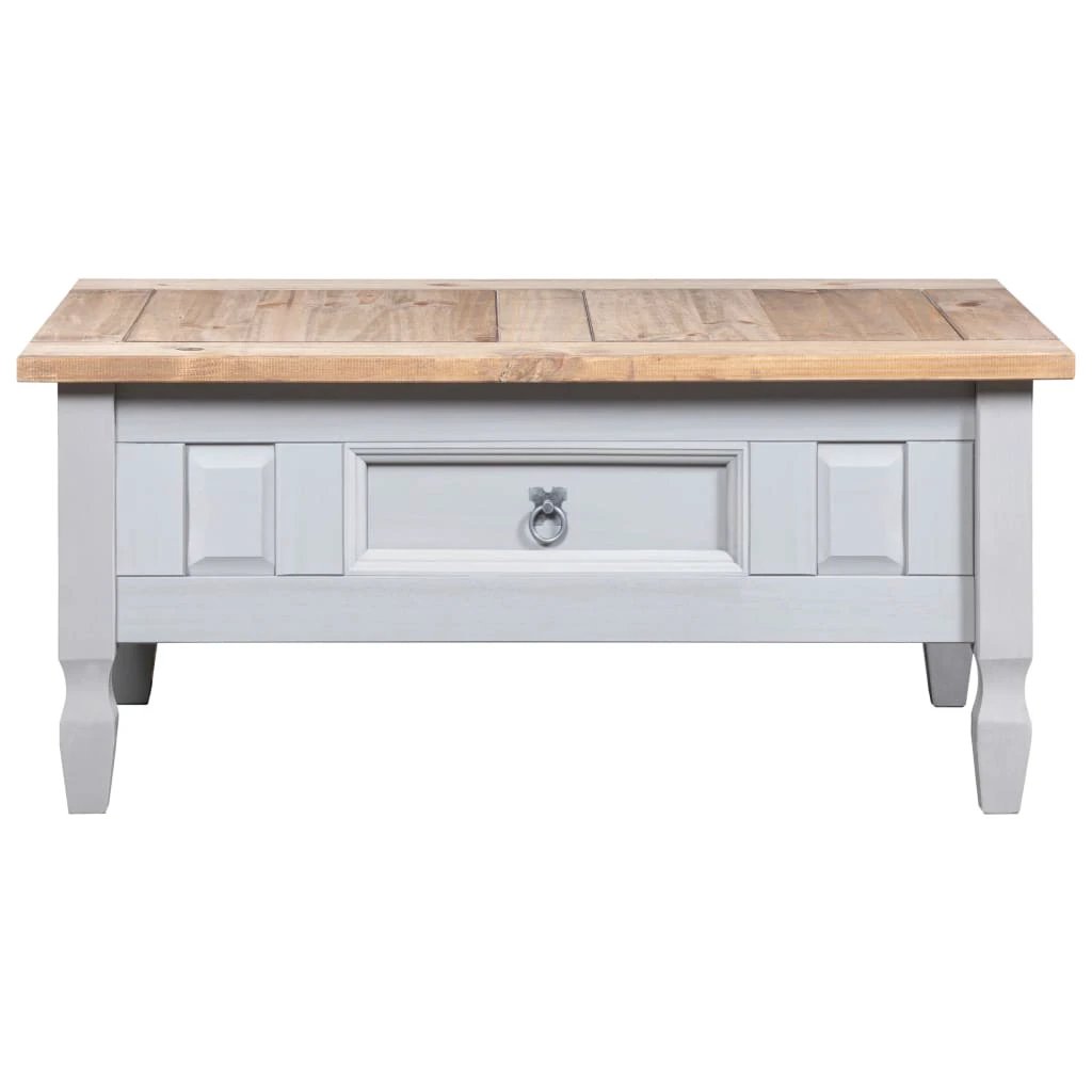 vidaXL VidaXL Coffee Table 100x55x44 cm Grey Corona Range Rustic Pine For Living Room Decor - Coffee Table