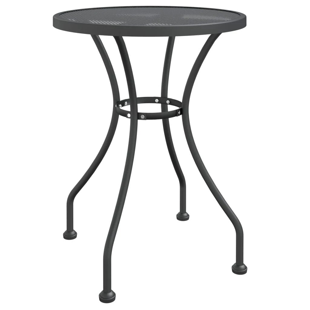 vidaXL Garden Table Ø60x72 cm Expanded Metal Mesh Anthracite by vidaXL