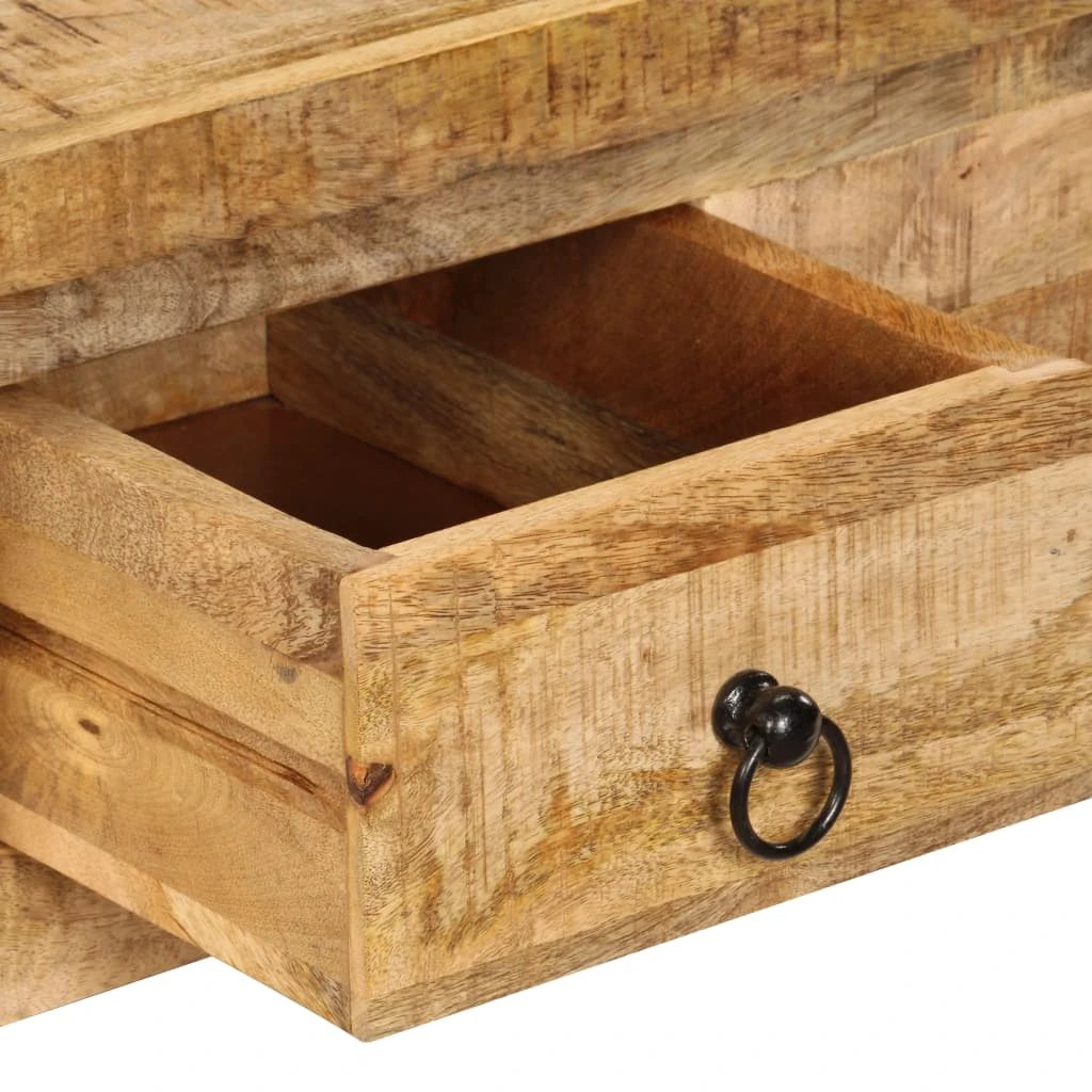 vidaXL VidaXL Coffee Table 90x45x35 cm Solid Mango Wood Antique Finish Handmade Rustic Living Room Decor - Coffee Table