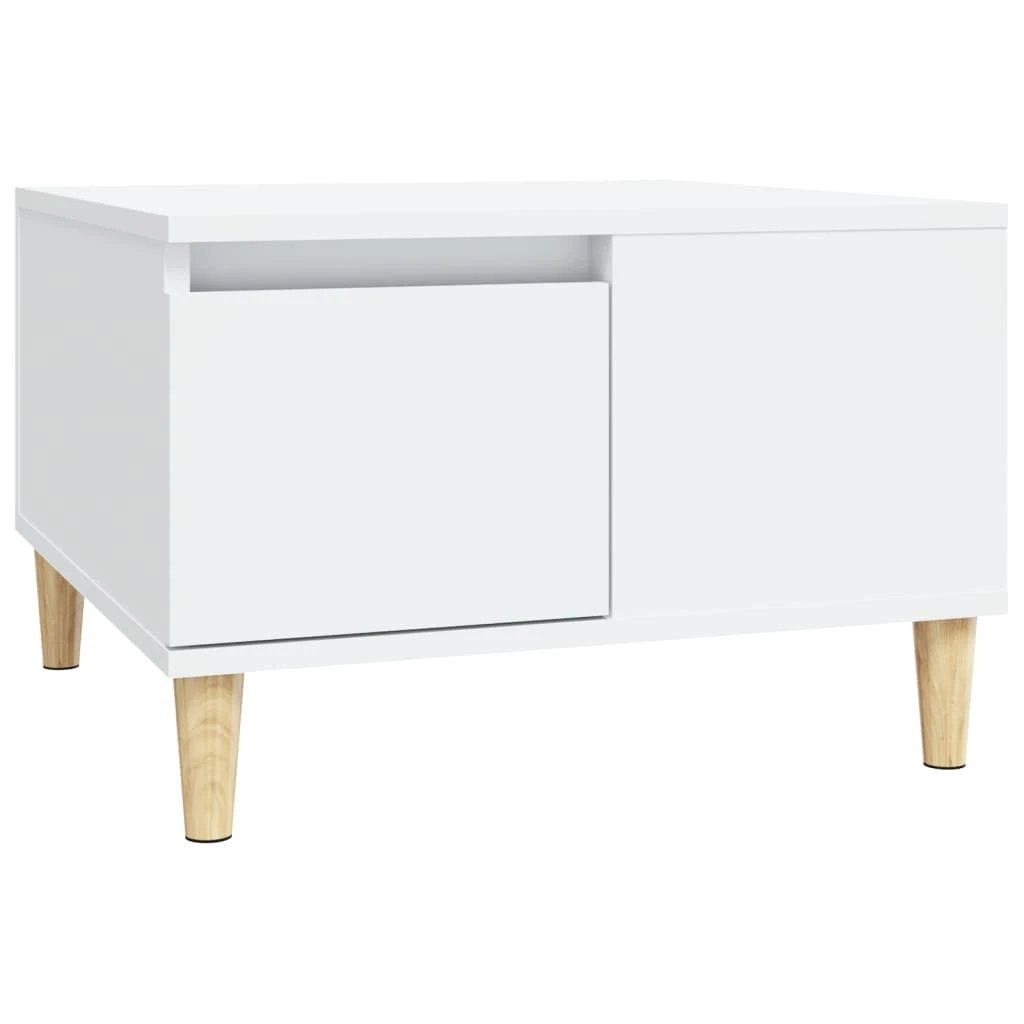 VidaXL Coffee Table 55x55x36.5 cm Engineered Wood Moisture-Resistant White Finish For Living Room Decor by vidaXL