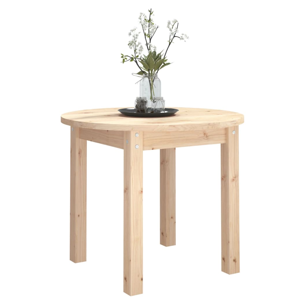 VidaXL Coffee Table 55x45 cm Solid Pine Wood Natural Finish For Living Room Decor by vidaXL