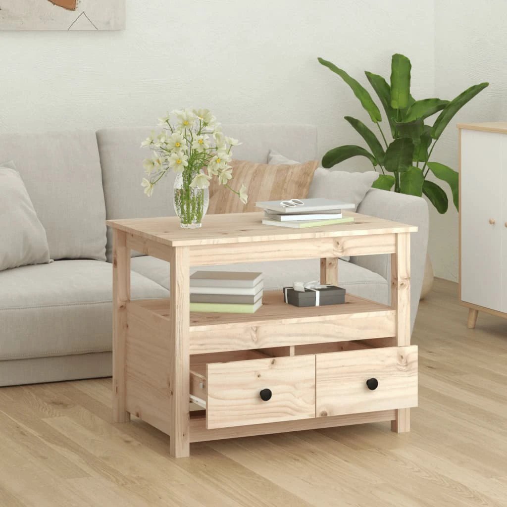 vidaXL VidaXL Coffee Table 71x49x55 cm Solid Pine Wood - Coffee Table