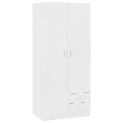 vidaXL Wardrobe White 80x52x180 cm Engineered Wood - Uncategorized Wardrobe