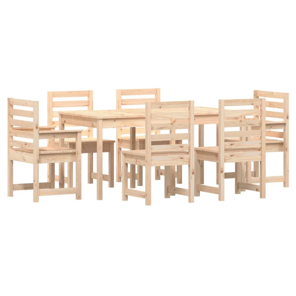 vidaXL VidaXL Garden Dining Set 7pc Solid Pine Outdoor - Garden Set