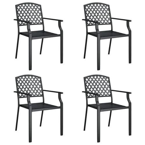 vidaXL 3 Piece Garden Dining Set with Anthracite Steel Construction and Elegant Design for Outdoor Entertaining by vidaXL