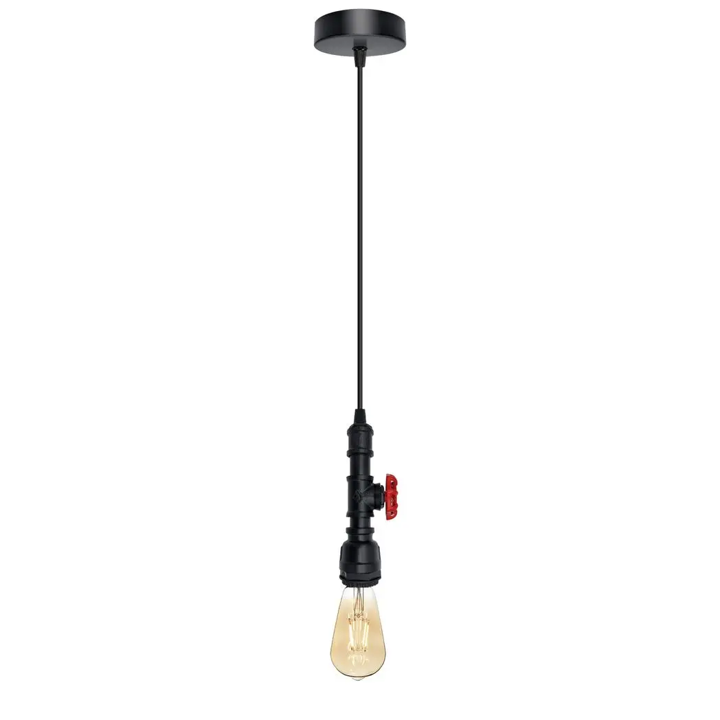 Un-branded Vintage industrial metal pendant pipe light E27 fitting 95cm adjustable cable - Pendant Lights