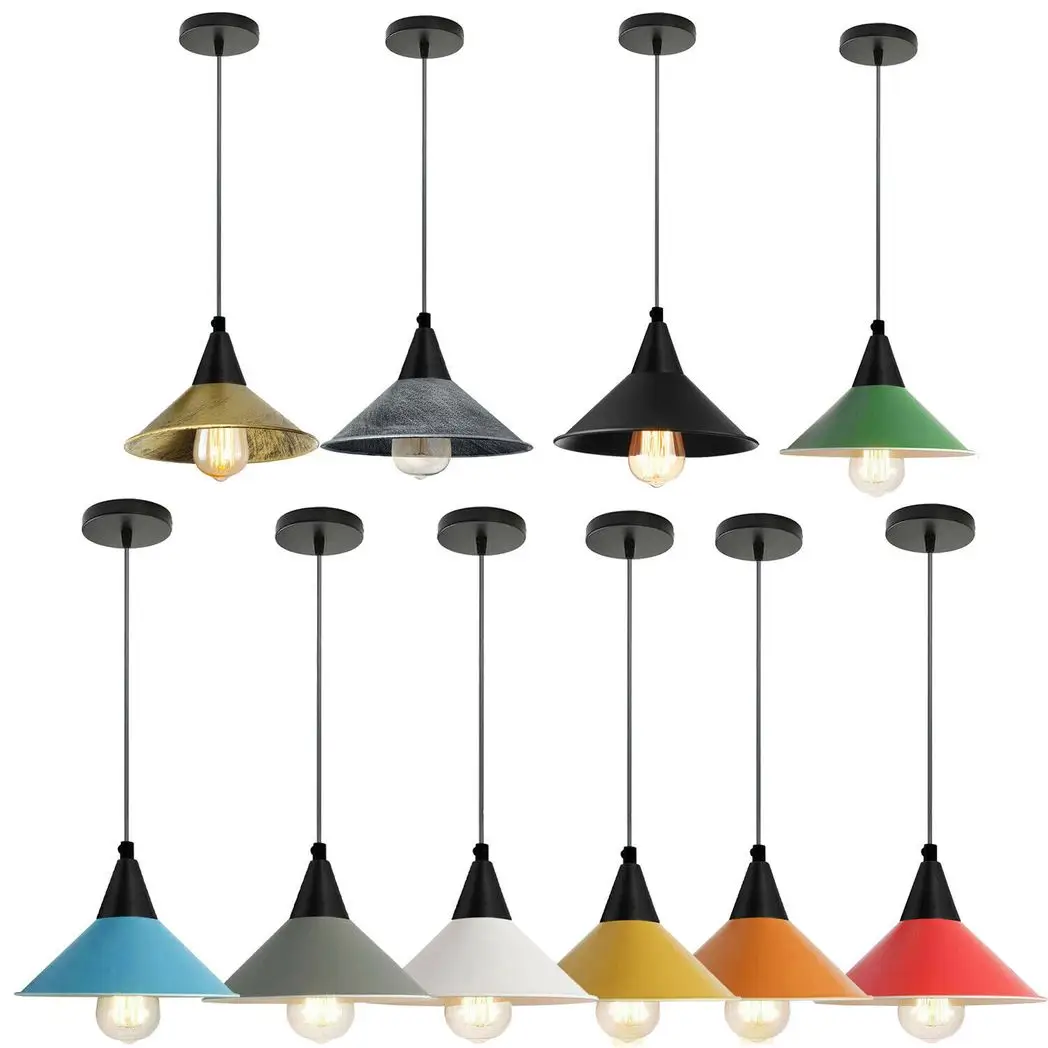 Un-branded Vintage Industrial Retro Style Metal Ceiling Lamp Shade Pendant Lights, UK E27 - Pendant Lights